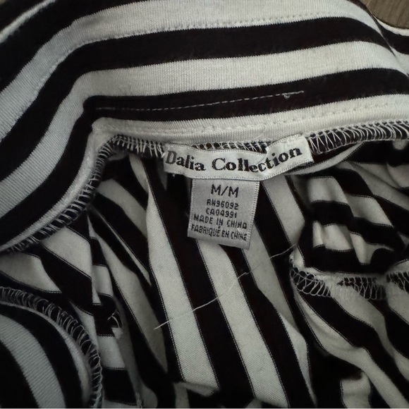 Dalia Collection Black and White Angled Stripe Maxi Skirt Size Medium - Picture 5 of 7